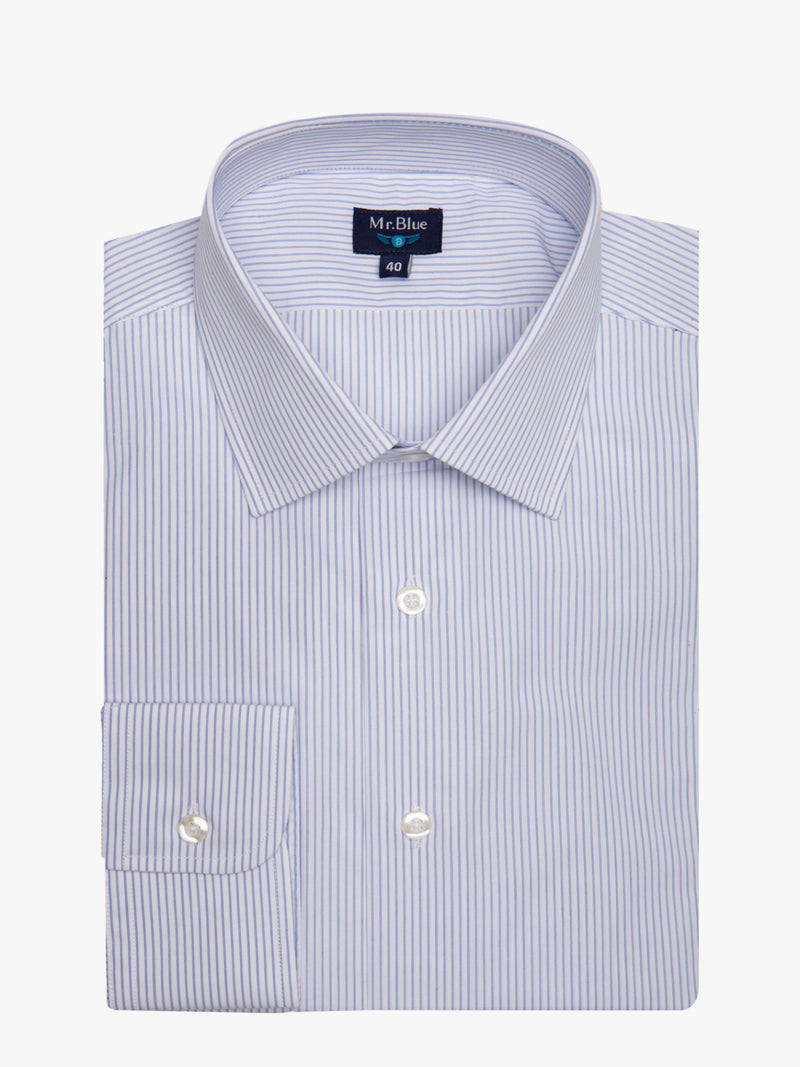 Classic fit Poplin Blue Shirt