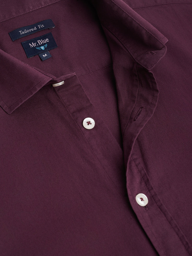 Twill Bordeaux Tailored fit shirt