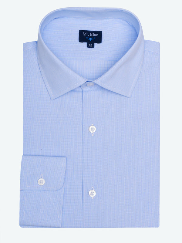 Camisa azul Fil-a-Fill de corte clásico