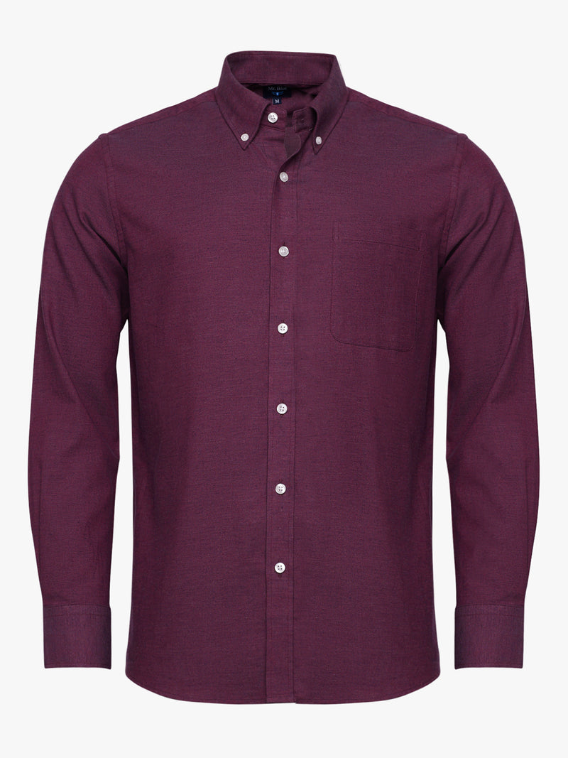 Bordeaux Oxford Regular Fit Shirt