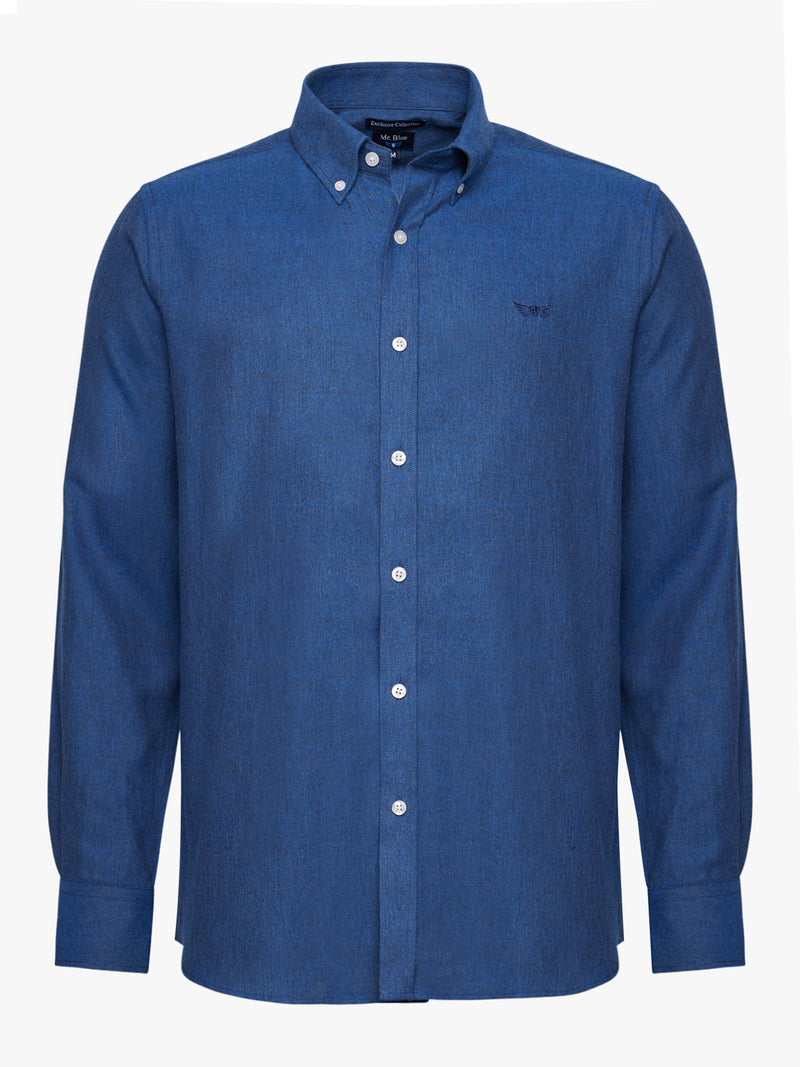 Twill Blue Regular Fit Shirt