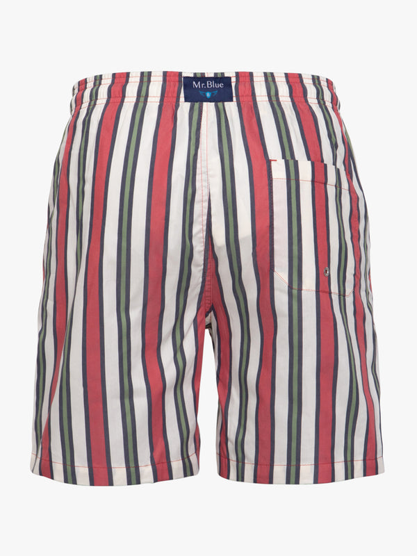Classic swim shorts with wide stripes