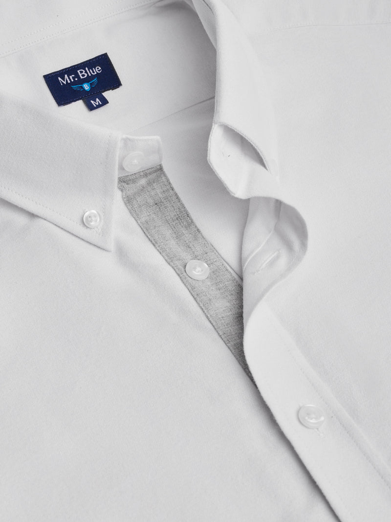 White Regular Fit Oxford Shirt