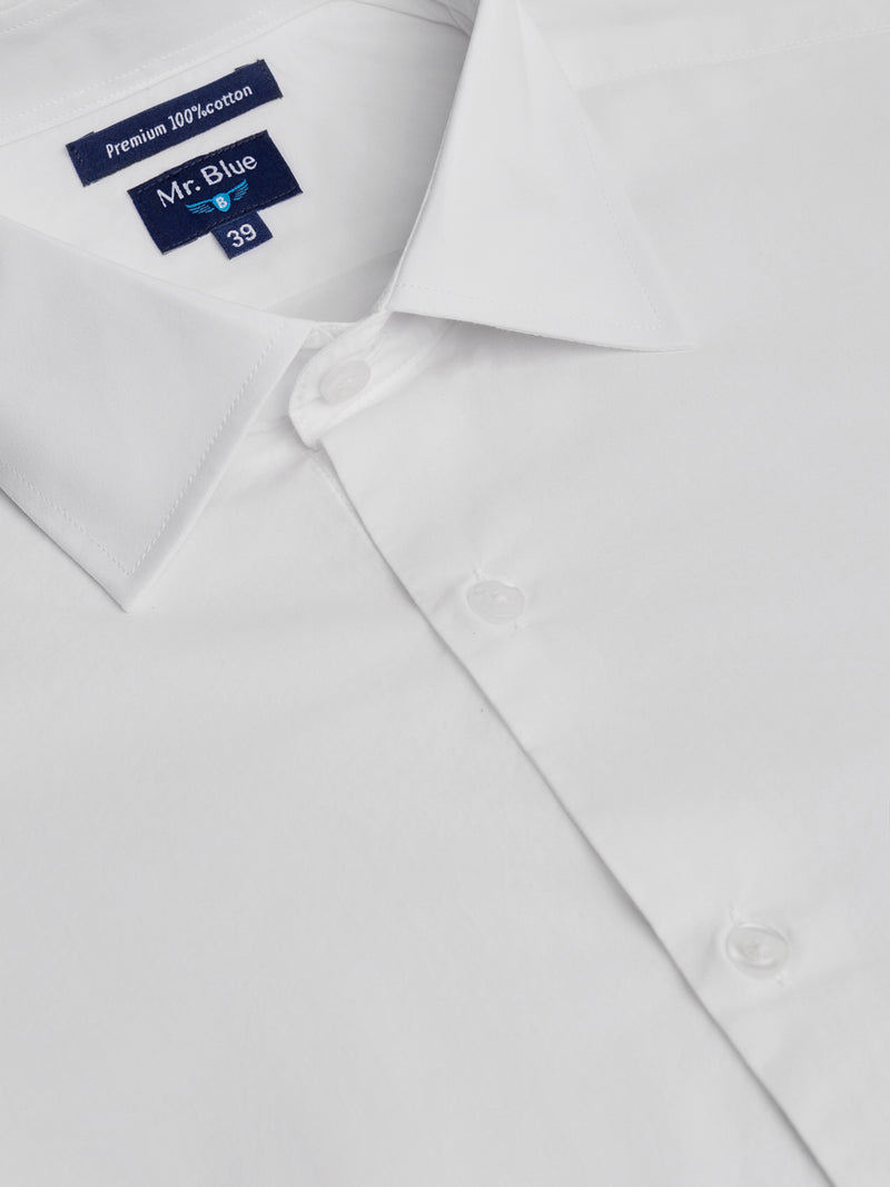 Classic Fit Poplin White Shirt