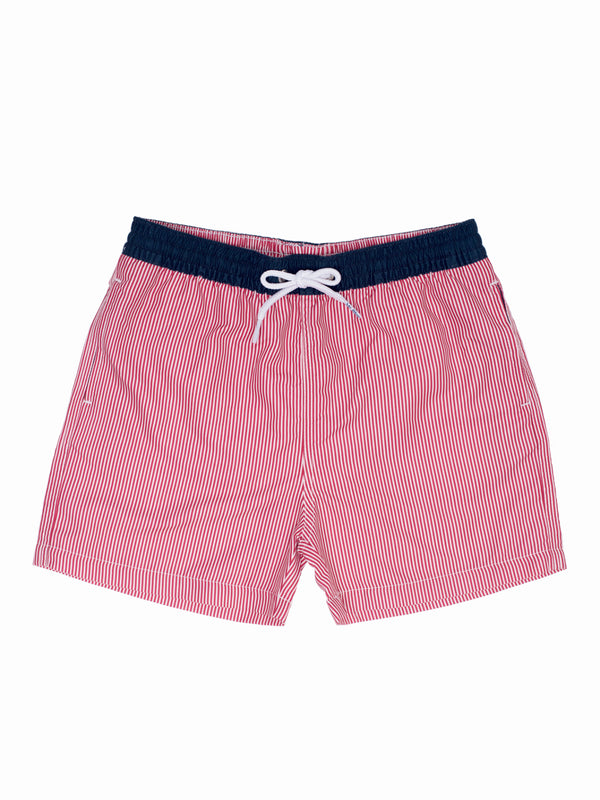 Pantalones cortos de natación para niños con rayas finas