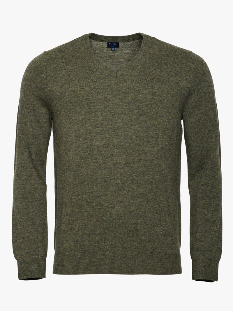 Pullover Thick Green Wool