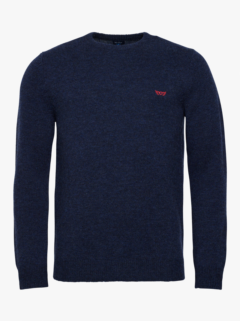 Pullover Thick Blue Wool