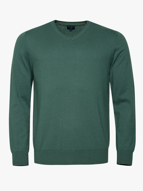 Jersey de lana Merino Fino Verde