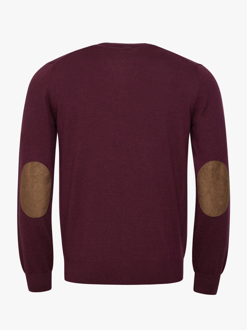 Pullover Merino Wool Fine Bordeaux