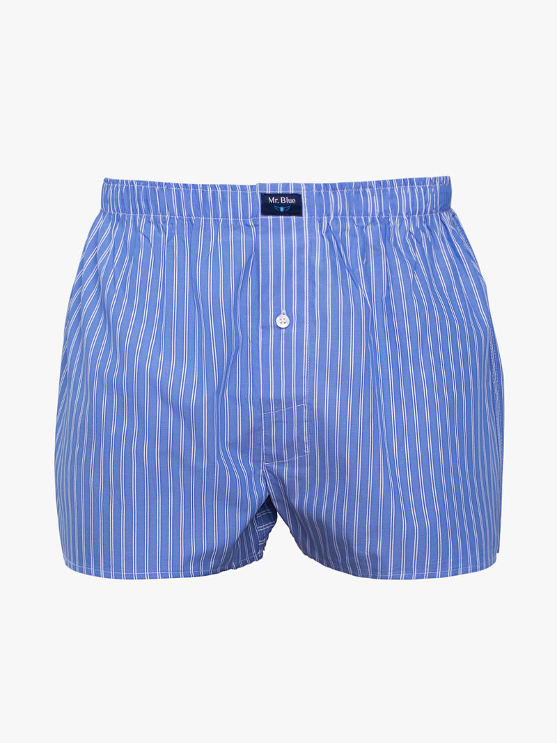 Classic blue and white striped boxers