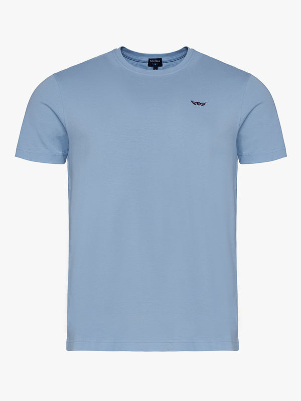 100% Cotton Regular Fit Blue T-shirt