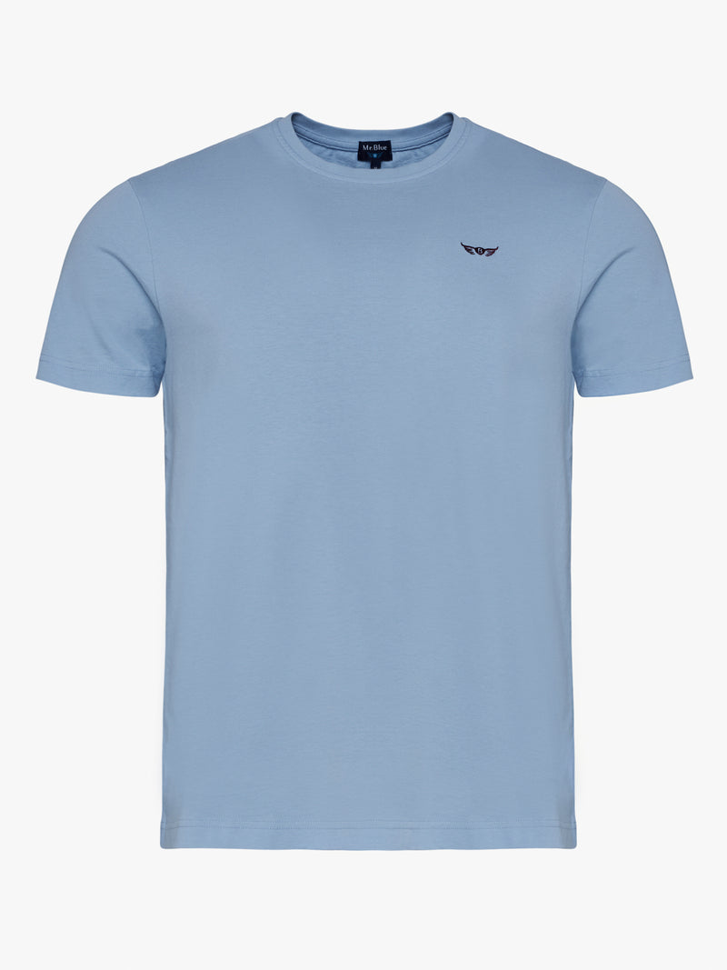 100% Cotton Regular Fit Blue T-shirt