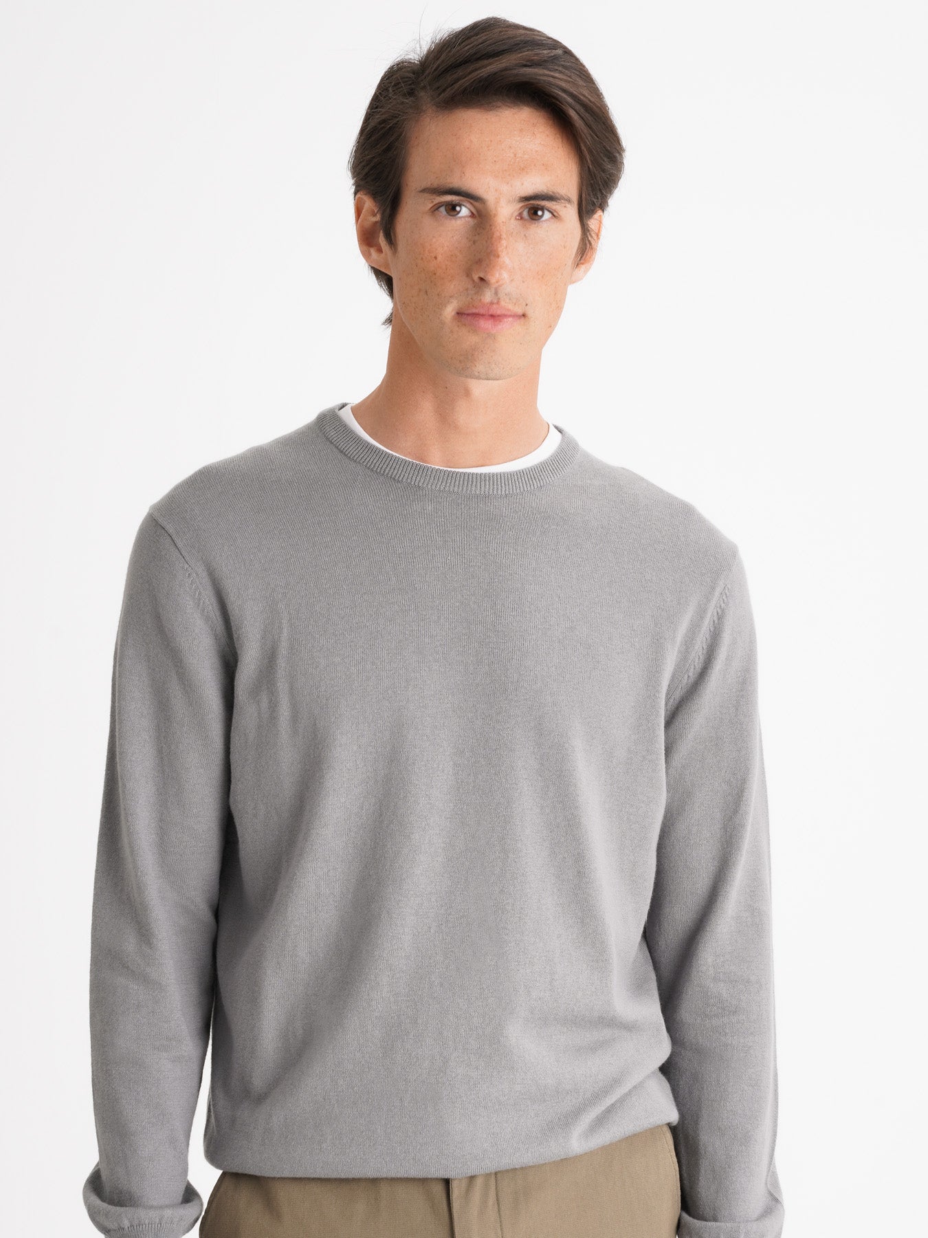 Pullover Caxemira Fino Cinzento Mr. Blue