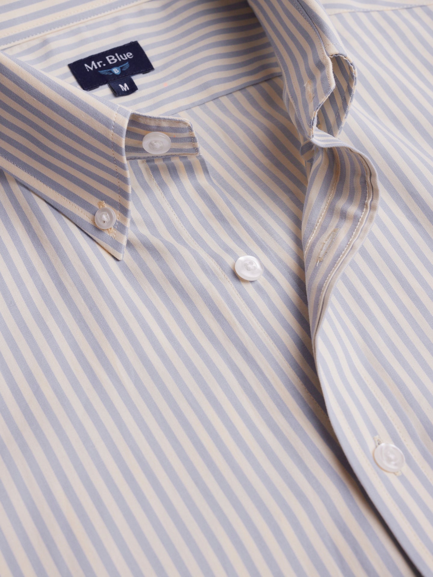 Camisa Regular Fit Twill Azul Mr. Blue