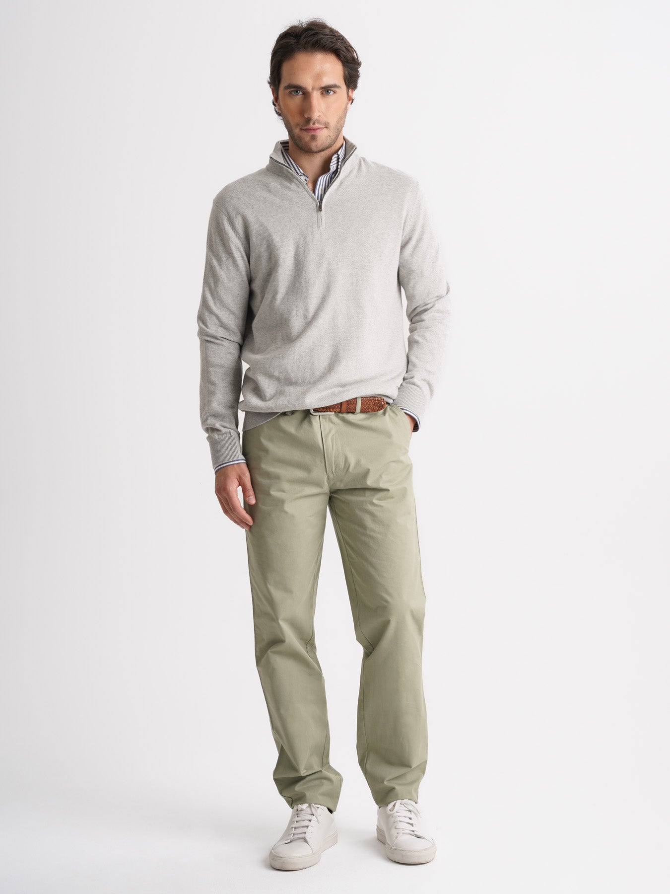 Pullover Caxemira Fino Cinzento Mr. Blue