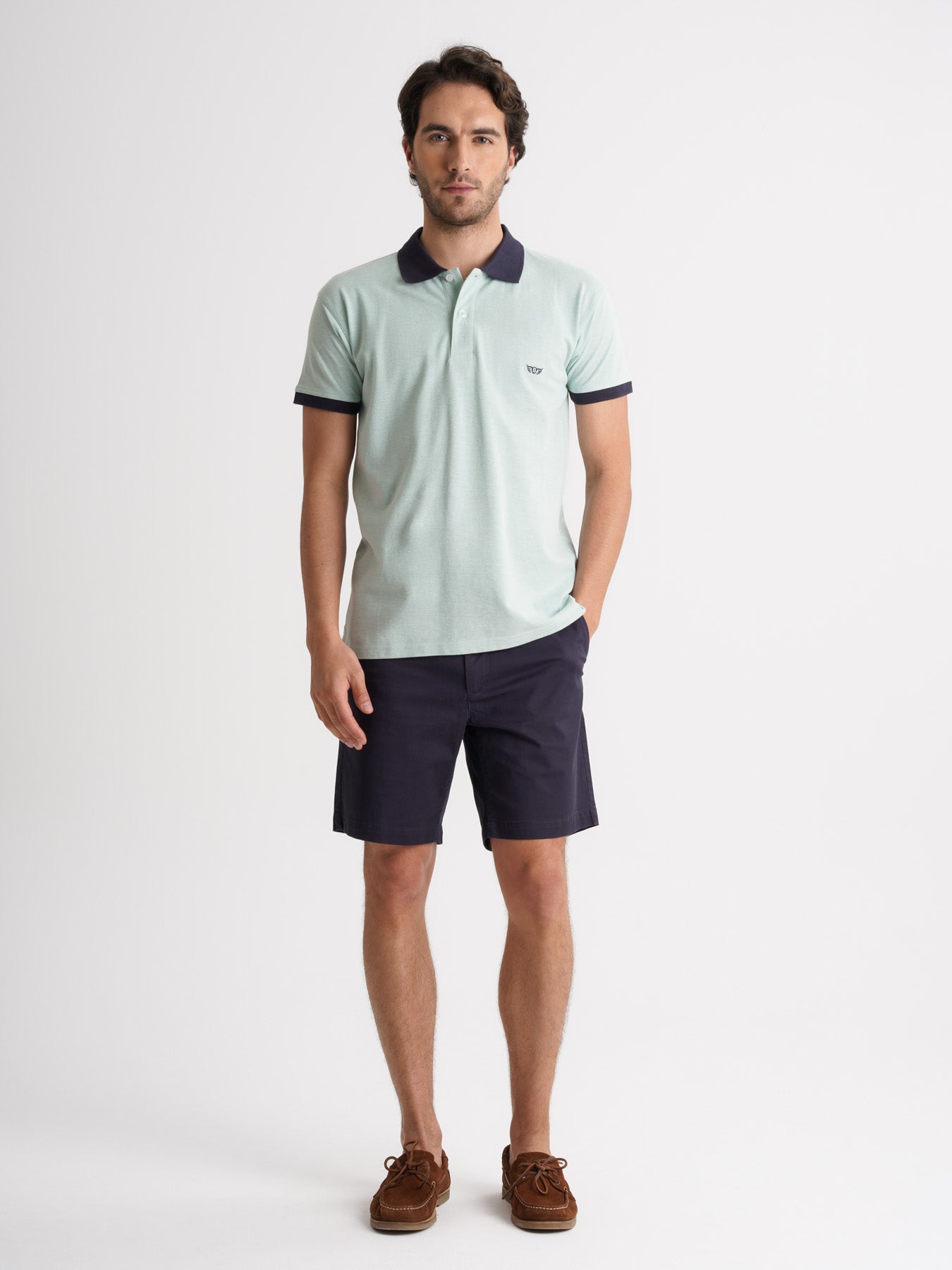 Polo Regular Fit Piquet Azul Mr. Blue