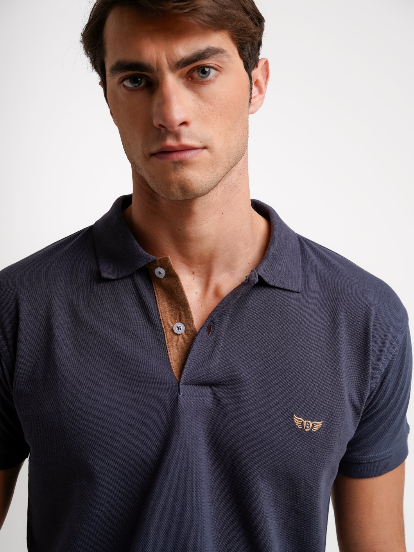 Polo de piqué de corte estándar de Mr. Blue