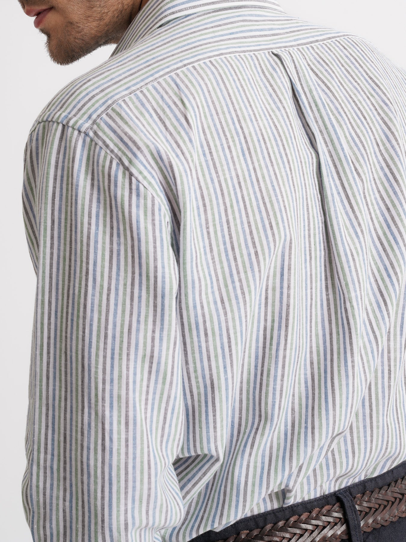 Camisa Regular Fit Linho Verde Mr. Blue