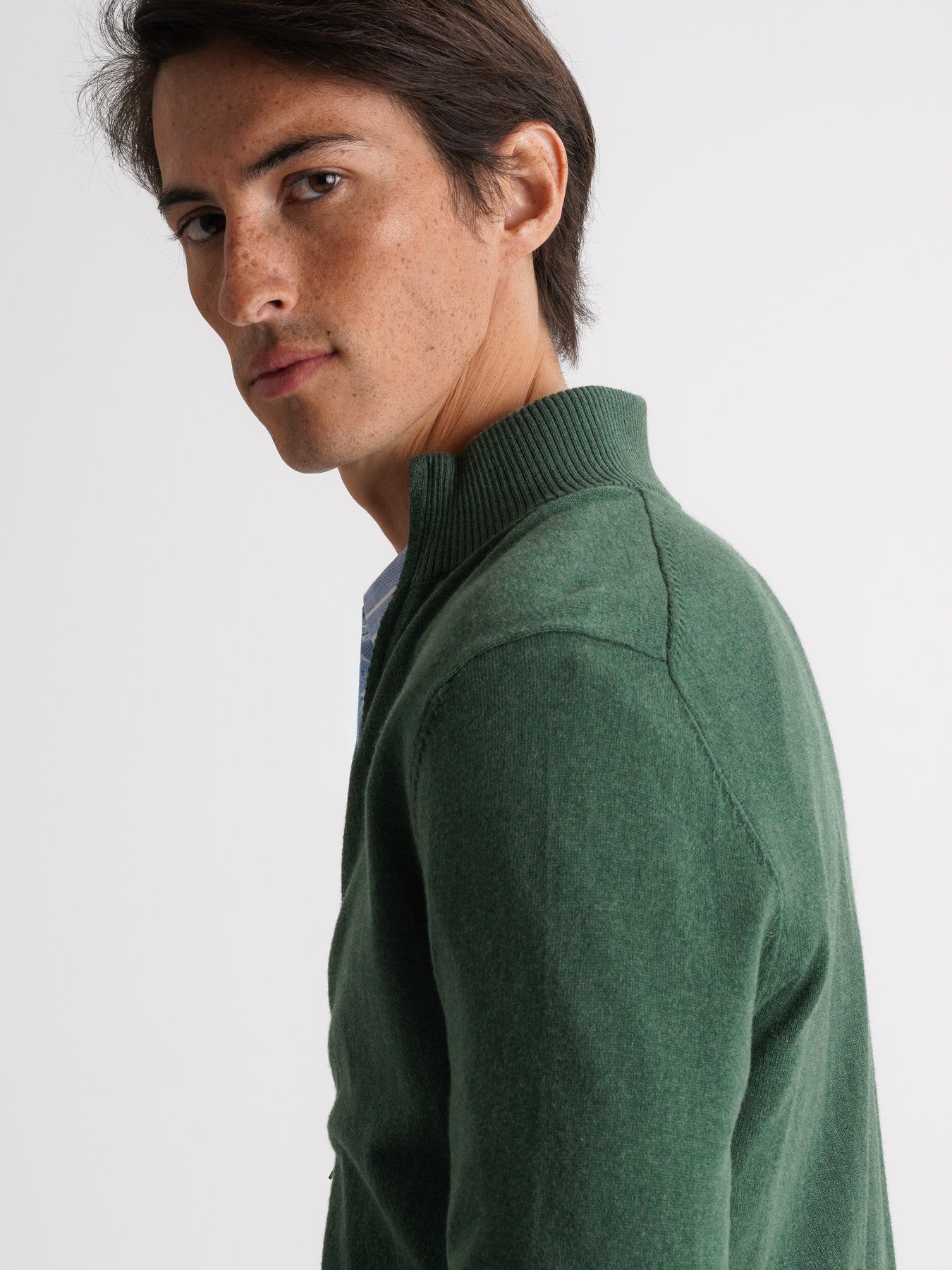 Pullover Caxemira Fino Verde Mr. Blue