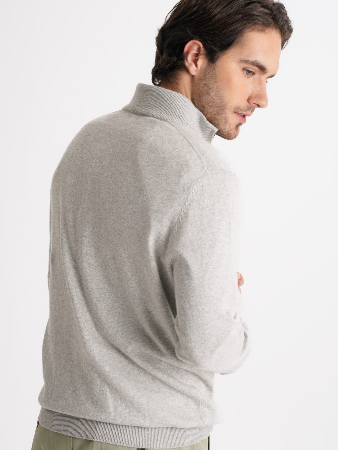 Pullover Caxemira Fino Cinzento Mr. Blue