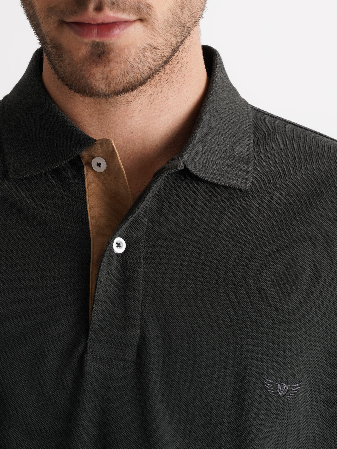 Polo Regular Fit Piquet Cinzento Mr. Blue