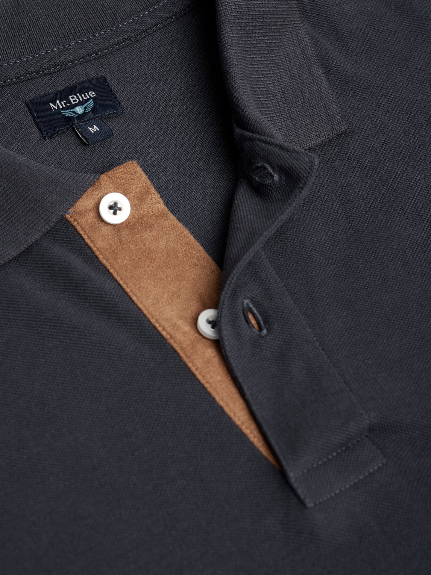 Polo Regular Fit Piquet Azul Mr. Blue