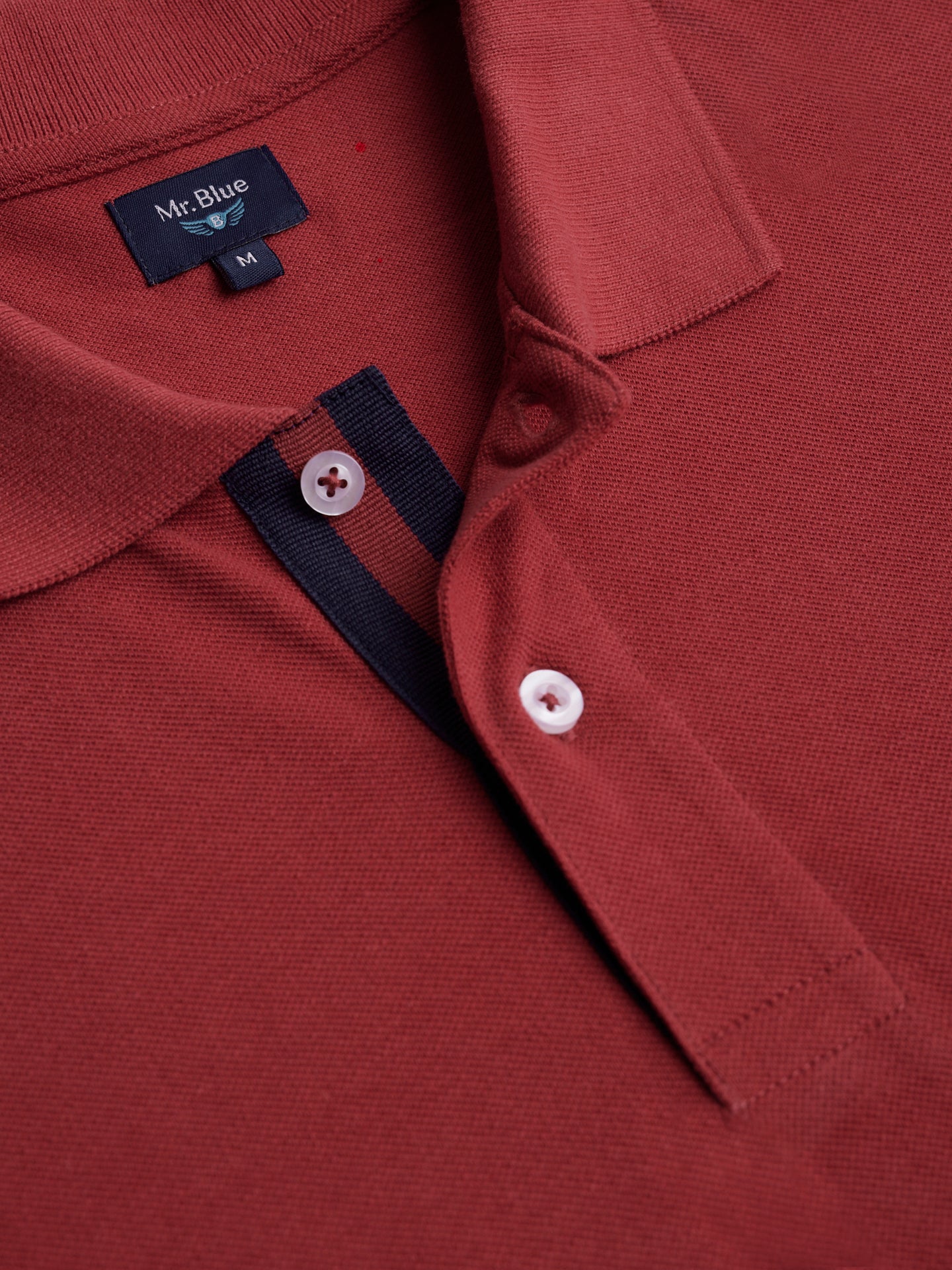 Polo Regular Fit Piquet Vermelho Mr. Blue