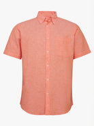 Camisa Regular Fit Linho Laranja Mr. Blue