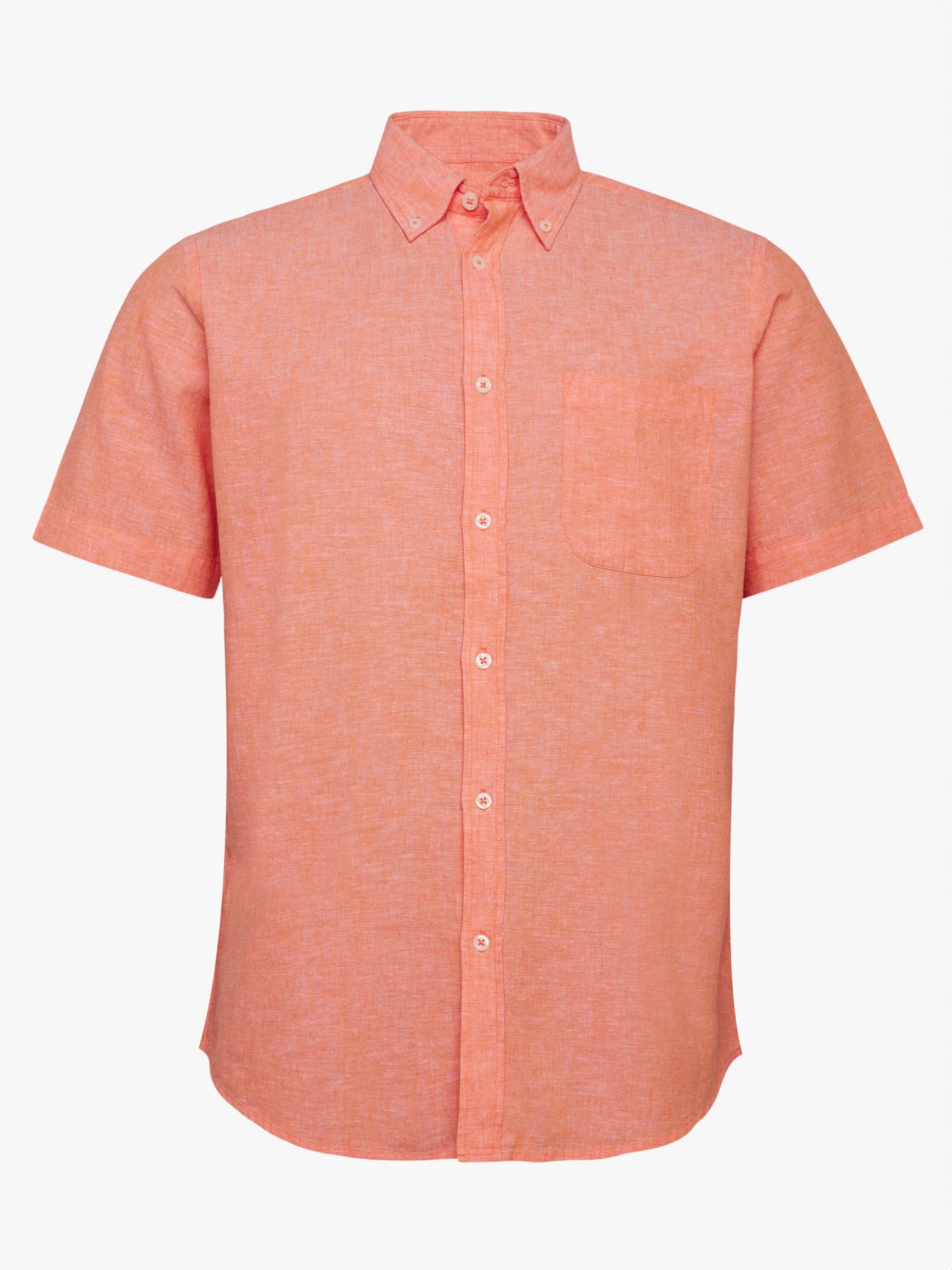 Camisa Regular Fit Linho Laranja Mr. Blue