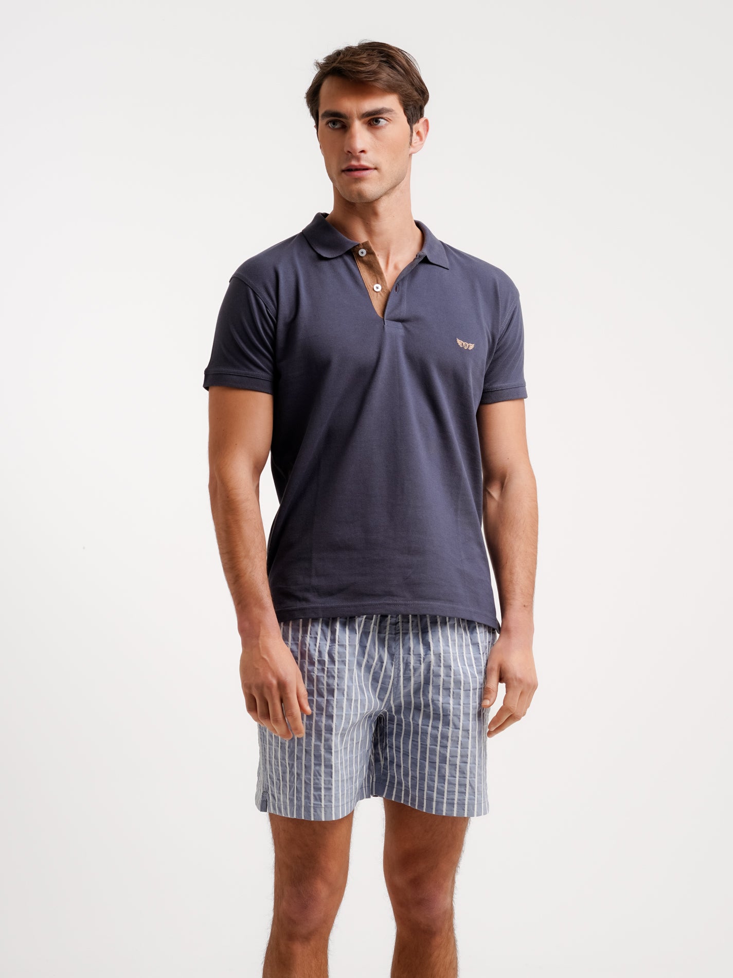 Polo Regular Fit Piquet Azul Mr. Blue