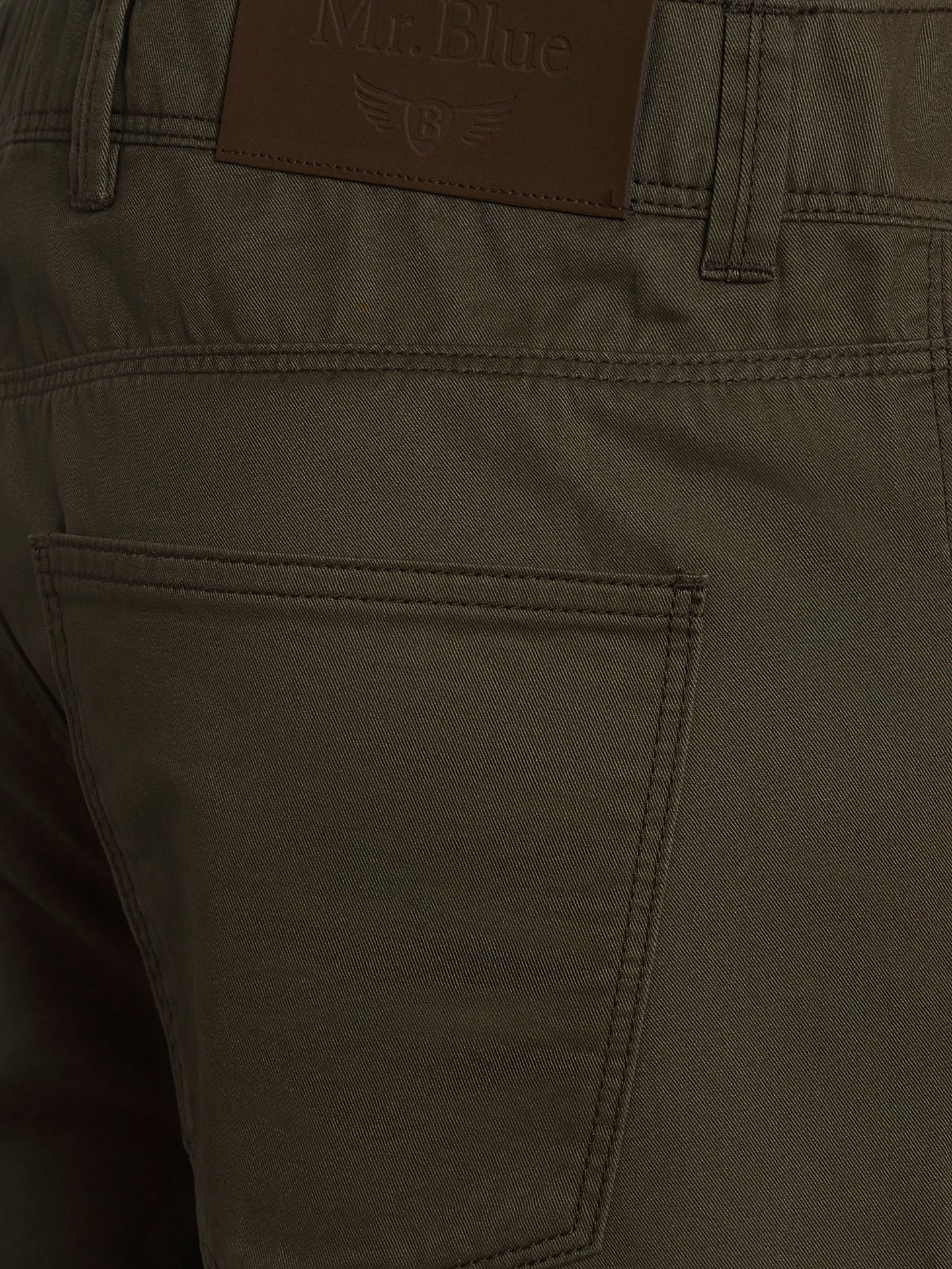 Calças Chinos Slim Fit Twill Verdes Mr. Blue