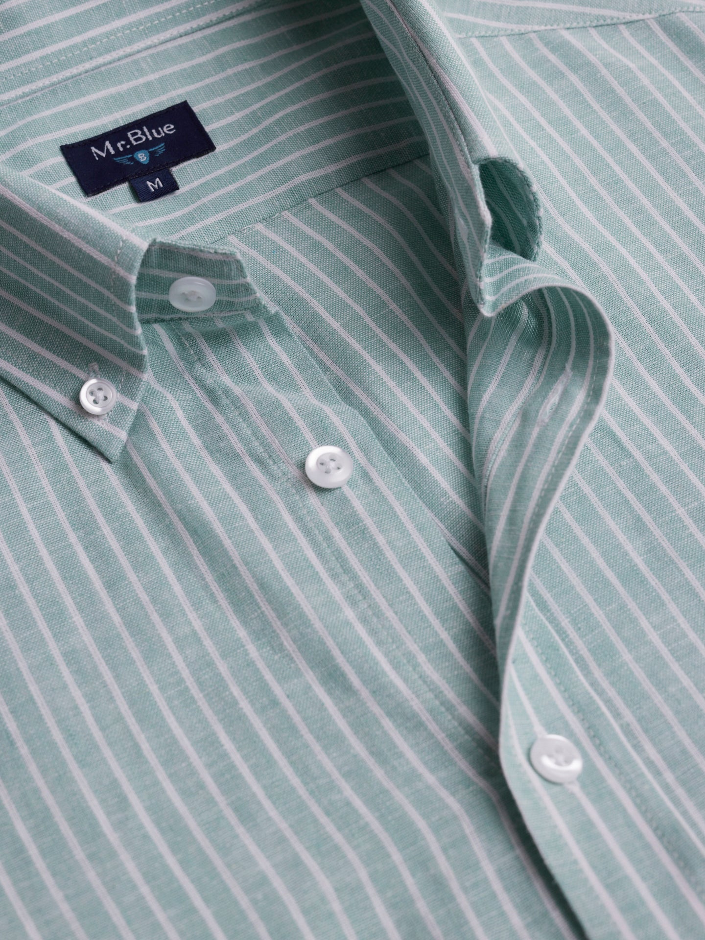 Camisa Regular Fit Linho Verde Mr. Blue