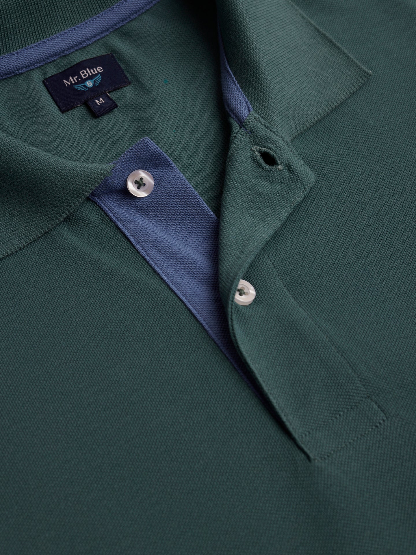 Polo Regular Fit Piquet Azul Mr. Blue