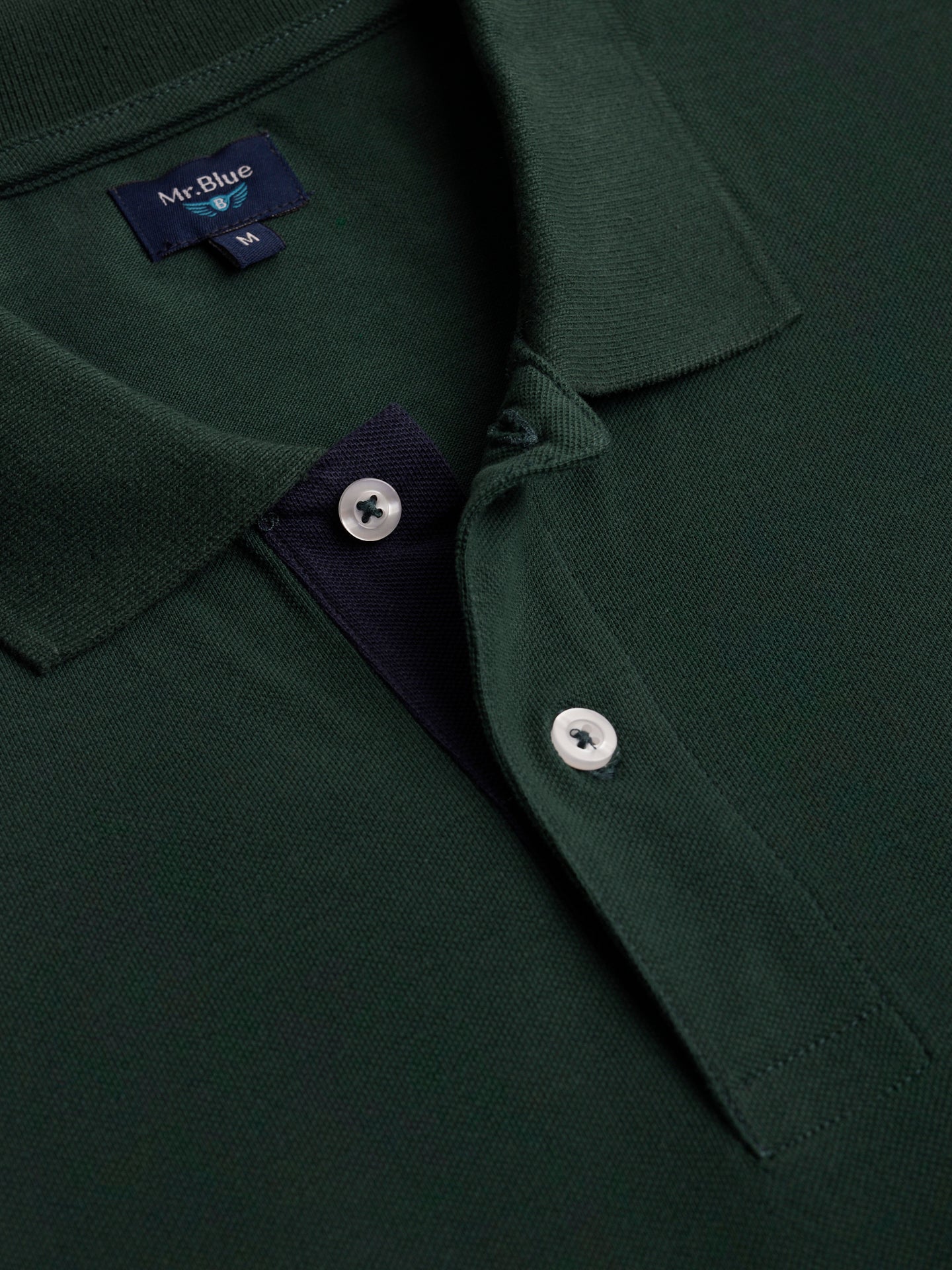 Polo Regular Fit Piquet Verde Mr. Blue