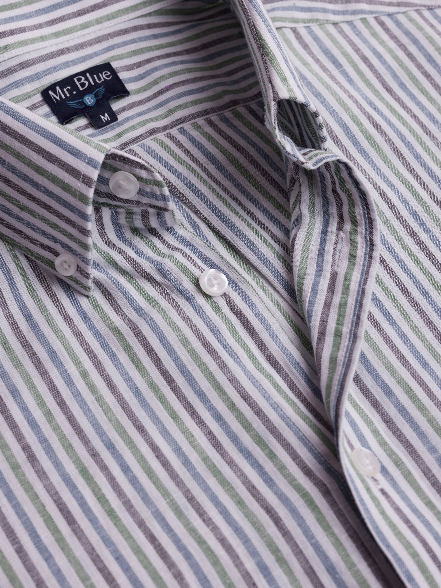 Camisa Regular Fit Linho Verde Mr. Blue