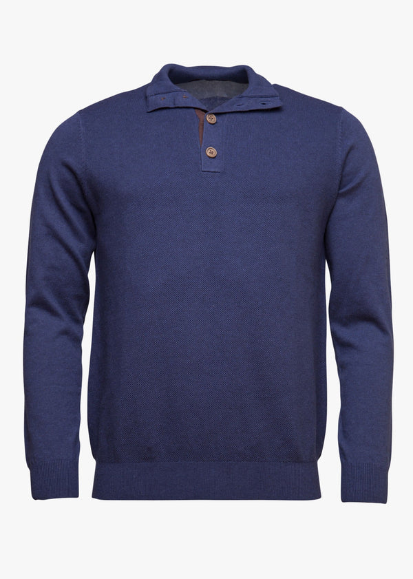 Pullover Structure Collar with Buttons